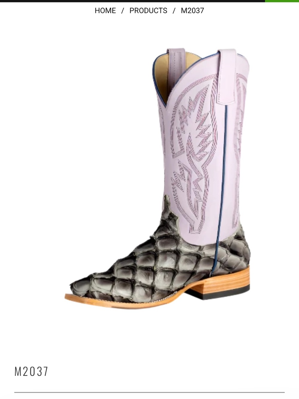 Women’s Purple Shaft Exotic Leather Western Boot